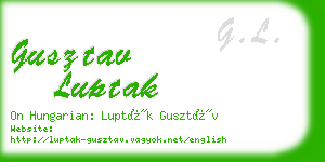 gusztav luptak business card